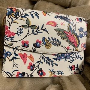 Tory Burch Parker Convertible Floral Leather Bag